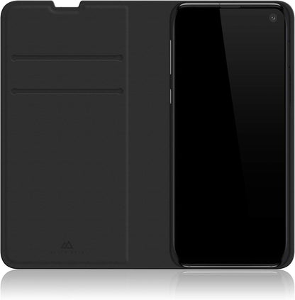 Black Rock"The Standard" Protective Case for Samsung Galaxy S10e, Slim Design, Plastic, Ideal Protection, 180° or 360° Protection, Magnetic Flap, Black