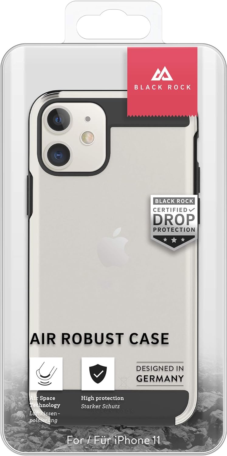 Black Rock "Air Robust Case for Apple iPhone 11, Perfect Protection, Slim Design, Polycarbonate, Polyurethane termoplastic (PUT
