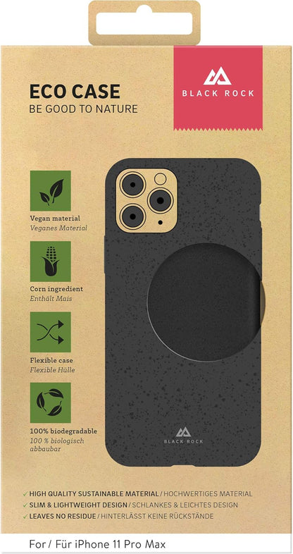 Black Rock"Eco" Protective Case for Apple iPhone 11 Pro Max Slim Design Polycarbonate Ideal Protection 180 Degree Protection Black