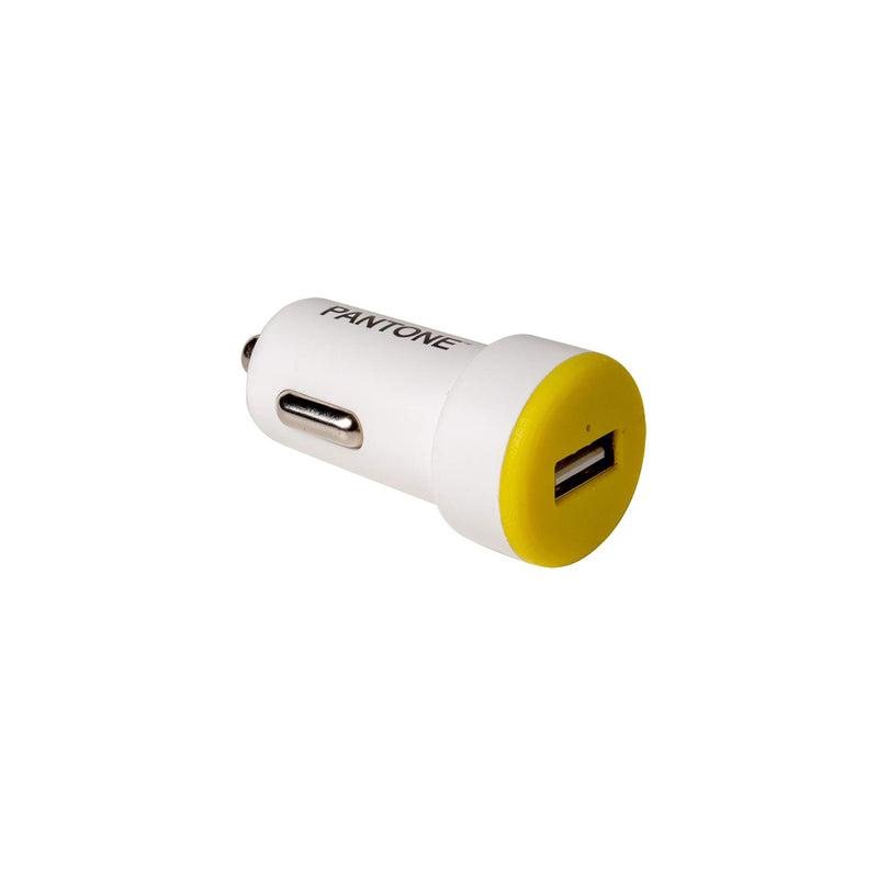 Celly PTDC1USBY Pantone Car Charger, Turbo Charge, 24V, 2.1A Output