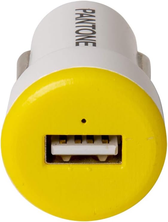 Celly PTDC1USBY Pantone Car Charger, Turbo Charge, 24V, 2.1A Output