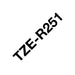 Brother TZe-R251 Labelling Tape Cassette, Black on White, 24mm (W) x 4M (L), Ribbon Tape, Brother Genuine Supplies