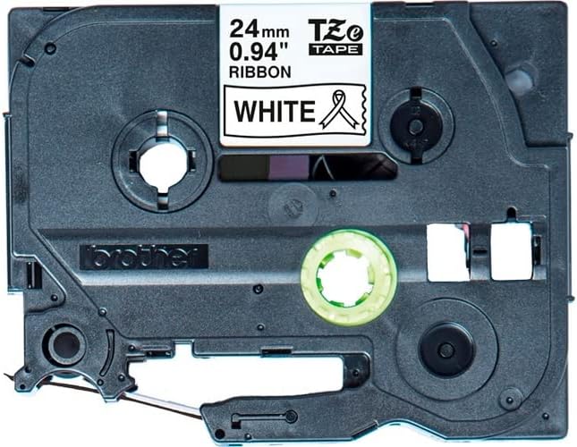 Brother TZe-R251 Labelling Tape Cassette, Black on White, 24mm (W) x 4M (L), Ribbon Tape, Brother Genuine Supplies