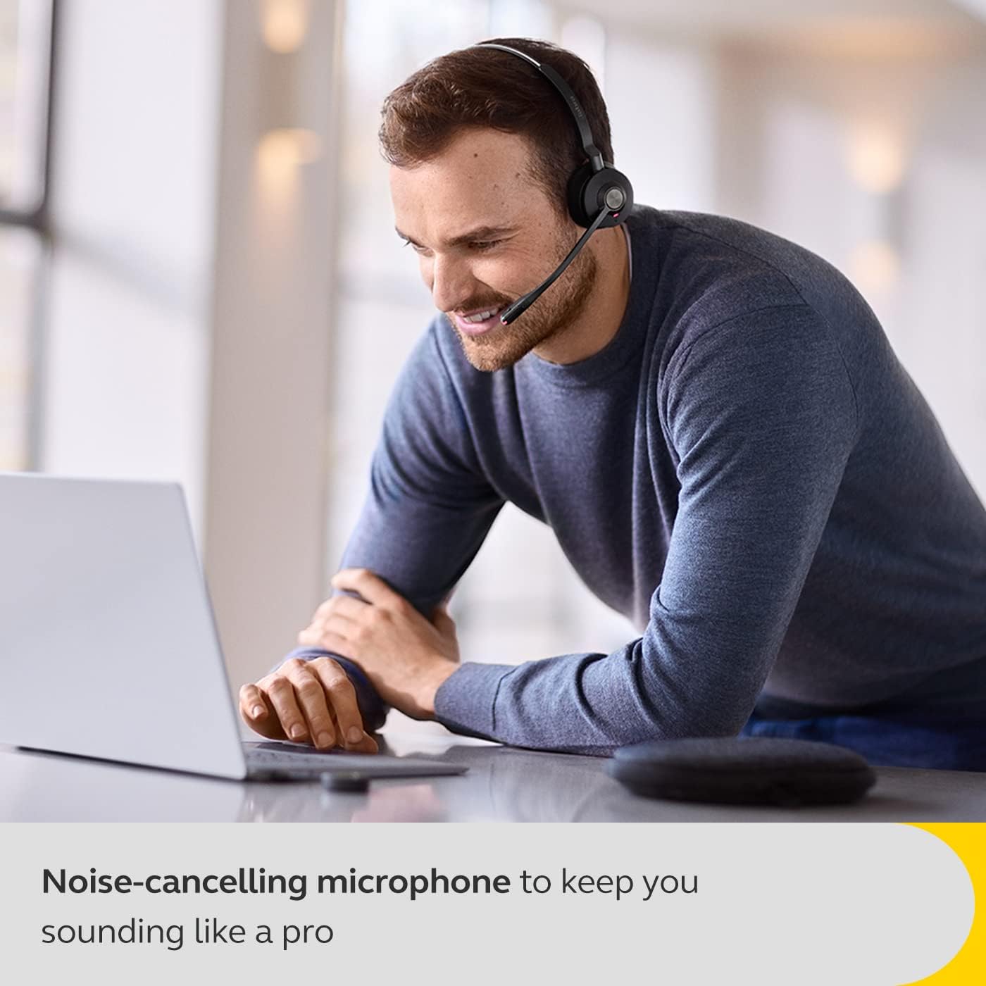 Jabra Engage 55 Replacement Mono Wireless Headset - Noise-Cancelling Microphone, Hearing Protection - Black