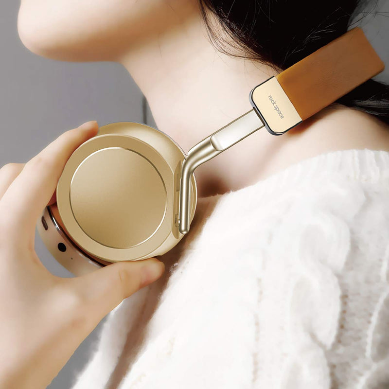 Rock Space Wireless Bluetooth Headphones S9 Bluetooth 4.2 with Noise Cancelling Compatible with Samsung Xiaomi Huawei etc khaki