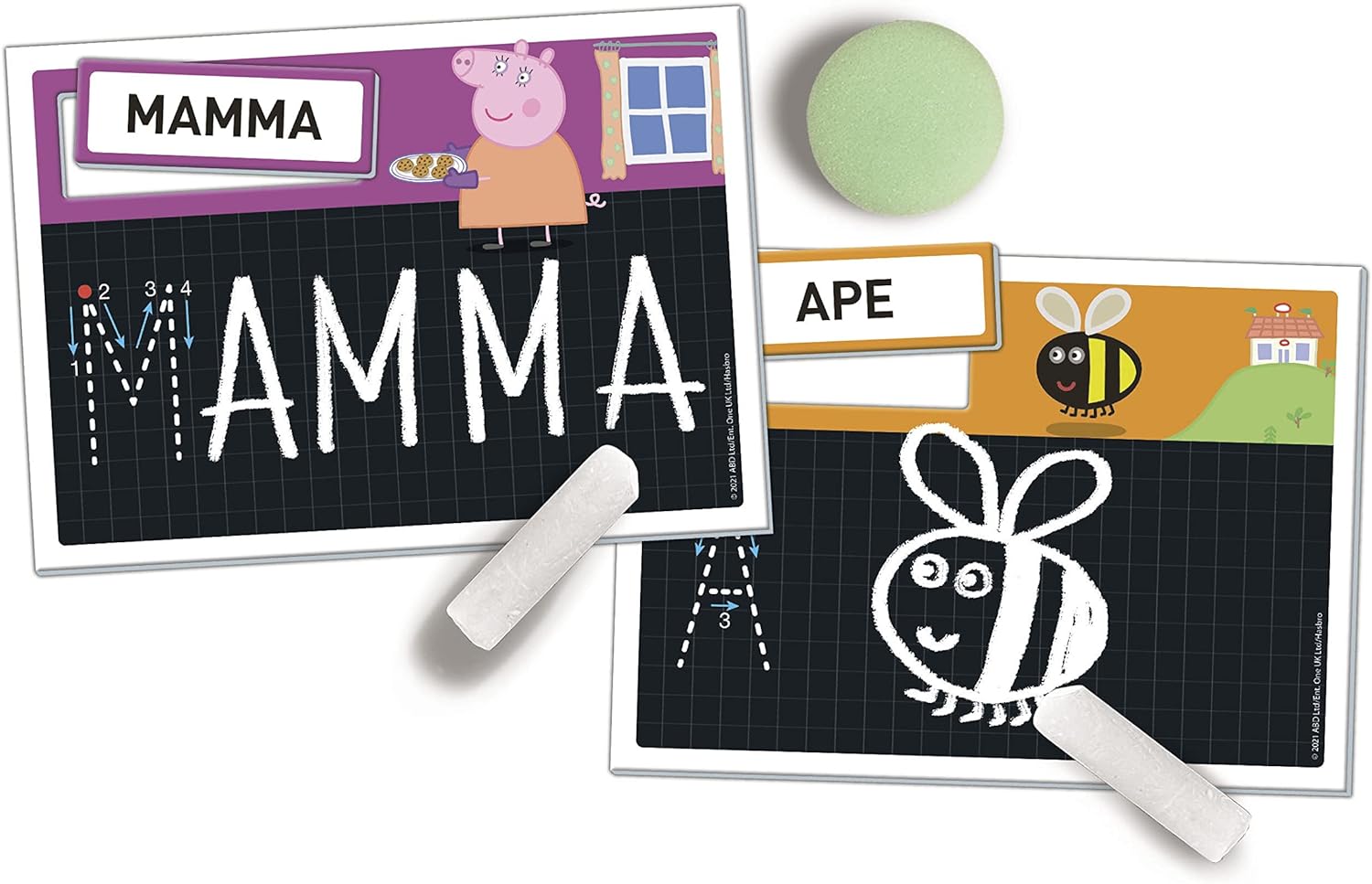 Clementoni- Sapientino Peppa Pig Dibujar, Educativo 3 años con pizarras borrables – Juego para Aprender a Escribir, Desarrollo del lenguaje – Fabricado en Italia, Multicolor (16353