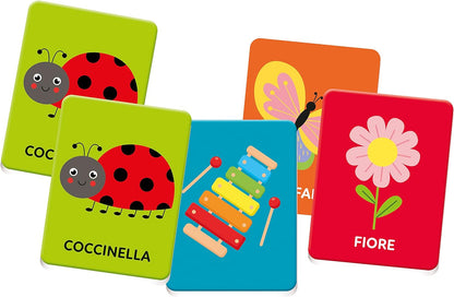 Clementoni 16432 Sapientino Baby First Memo-1 Year Educational, Montessori Flashcards, Memory Game-Made in Italy, English
