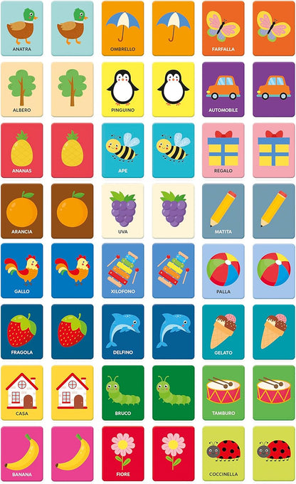 Clementoni 16432 Sapientino Baby First Memo-1 Year Educational, Montessori Flashcards, Memory Game-Made in Italy, English