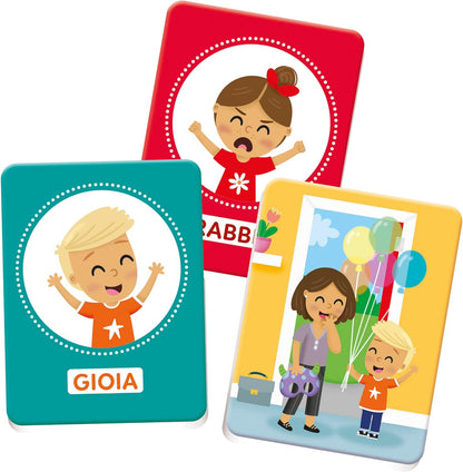 Clementoni 16435 Sapientino Baby Emozioni and Expression Educational Game 1 Year Flashcards Montessori Made in Italy Italian Emotions and expressions