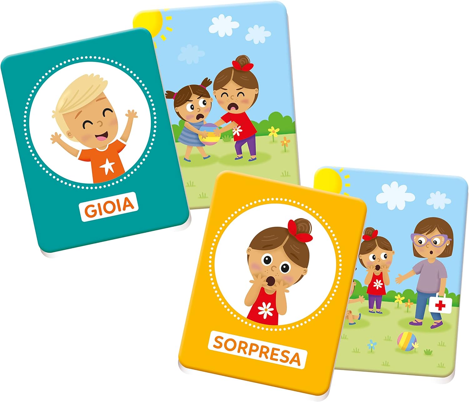 Clementoni 16435 Sapientino Baby Emozioni and Expression Educational Game 1 Year Flashcards Montessori Made in Italy Italian Emotions and expressions
