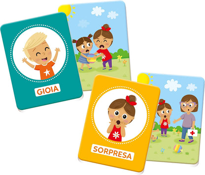 Clementoni 16435 Sapientino Baby Emozioni and Expression Educational Game 1 Year Flashcards Montessori Made in Italy Italian Emotions and expressions