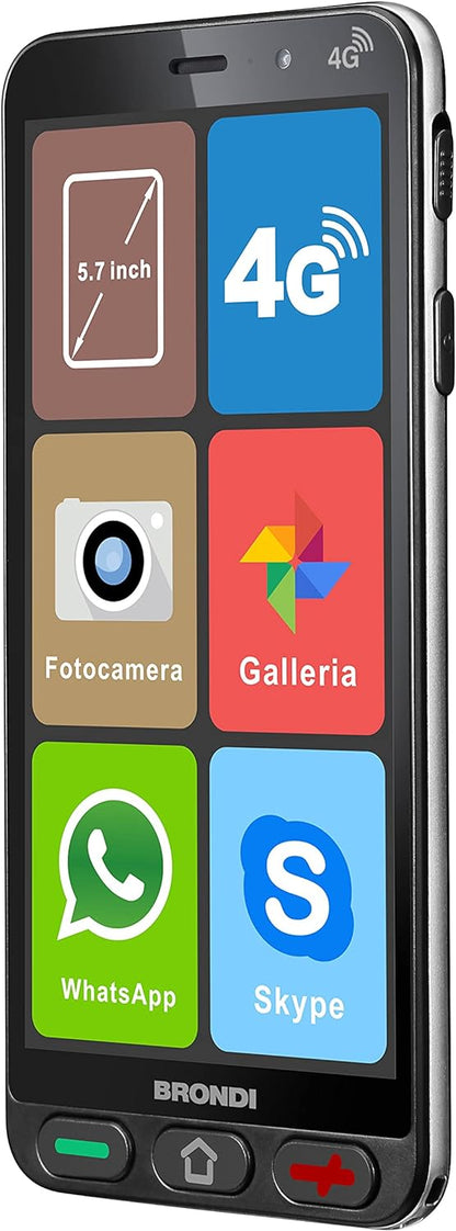 CELLULARE BRONDI AMICO SMARTPHONE S BLACK ITALIA