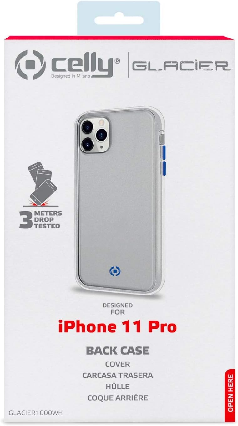 CELLY Glacier Cover for iPhone 11 Pro TPU + Polycarbonate White