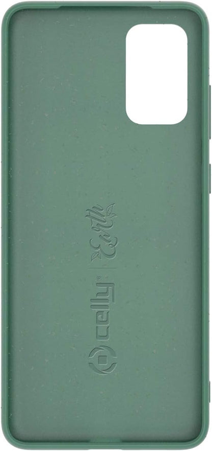 Celly Eco-Friendly Samsung Galaxy S20+ Case, Biodegradable Plant Fibers Case with Integral Anti-Slip Protection and Soft Texture, Green
