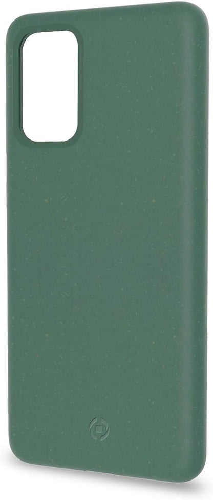 Celly Eco-Friendly Samsung Galaxy S20+ Case, Biodegradable Plant Fibers Case with Integral Anti-Slip Protection and Soft Texture, Green