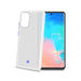 Celly Case for Samsung Galaxy S20+, Glacier Anti-Slip Protective Case, Translucent Matte Cover and Colorful Buttons, White.