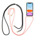 Celly Case with Cord for iPhone 11 Pro Max, Transparent Protective Hanging and Adjustable Case with Neck Strap, 2 Cords Black and Pink