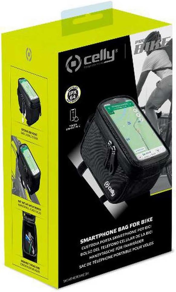 Celly WEATHERBIKEBK mobile phone case 17 cm (6.7") Pouch case Black
