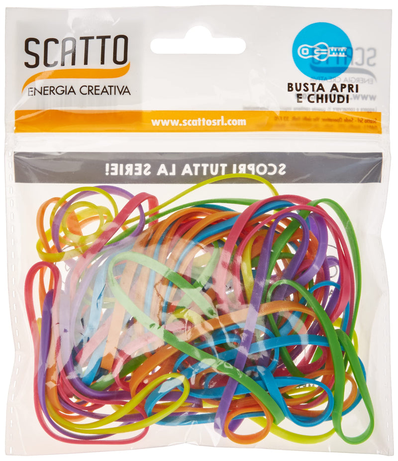 Scatto 8027217540879 Coloured Elastics Envelope, 50 x 3 mm, 40 g