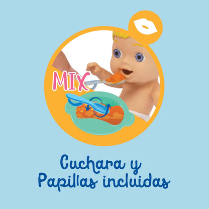 Cicciobello - Amicci Stroller with Character, Walking Door Cicciobello with his Stroller, Food kit and Diaper Colored, for Girls from 3 Years, CC018000, Giochi Preziosi