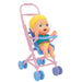 Cicciobello - Amicci Stroller with Character, Walking Door Cicciobello with his Stroller, Food kit and Diaper Colored, for Girls from 3 Years, CC018000, Giochi Preziosi
