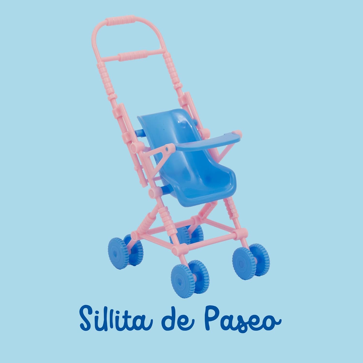 Cicciobello - Amicci Stroller with Character, Walking Door Cicciobello with his Stroller, Food kit and Diaper Colored, for Girls from 3 Years, CC018000, Giochi Preziosi