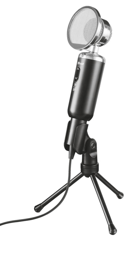 Trust Madell Microphone and Stand for PC and Laptop with 3.5 mm Plug Black, 21.0 cm x 6.0 cm x 7.0 cm MADELL 3.5 MM CONNECTION