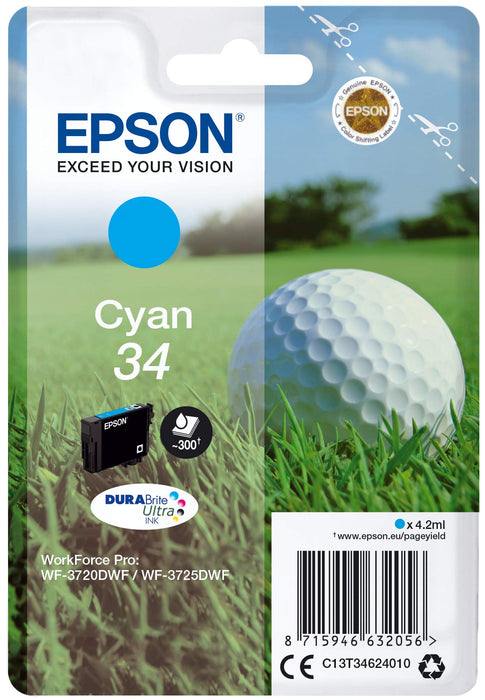 Epson C13T34624020 Standard Original Inkjet Cartridges - Cyan