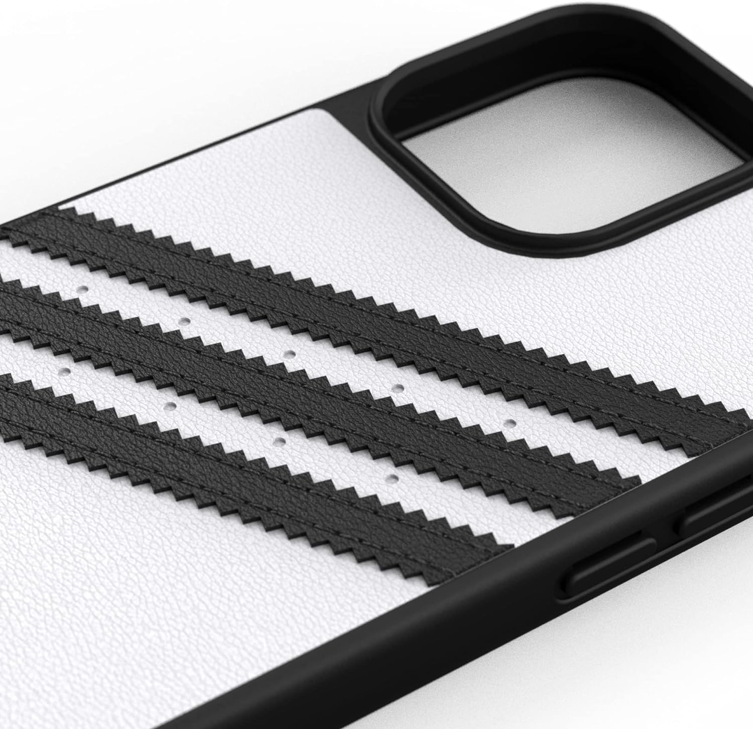 adidas Compatible with iPhone 13 Pro Max 6.7" Case, Original Shaped Case, Protective Case, White & Black white / black