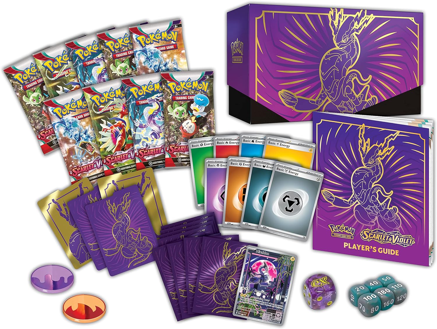 Pokémon TCG: Scarlet and Violet Booster Display Box (36 Booster Packs) & TCG: Scarlet and Violet Elite Trainer Box - Miraidon (1 Full Art Promo Card, 9 Boosters and Premium Accessories