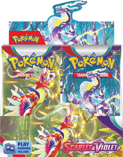 Pokémon TCG: Scarlet and Violet Booster Display Box (36 Booster Packs) & TCG: Scarlet and Violet Elite Trainer Box - Miraidon (1 Full Art Promo Card, 9 Boosters and Premium Accessories