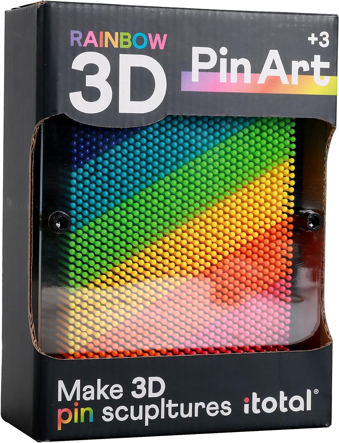 I-TOTAL® - Plastic Pin Art Board Large 25 x 5.5 x 14.8 cm for Boys, 3D Pin Art for Home and Playroom.