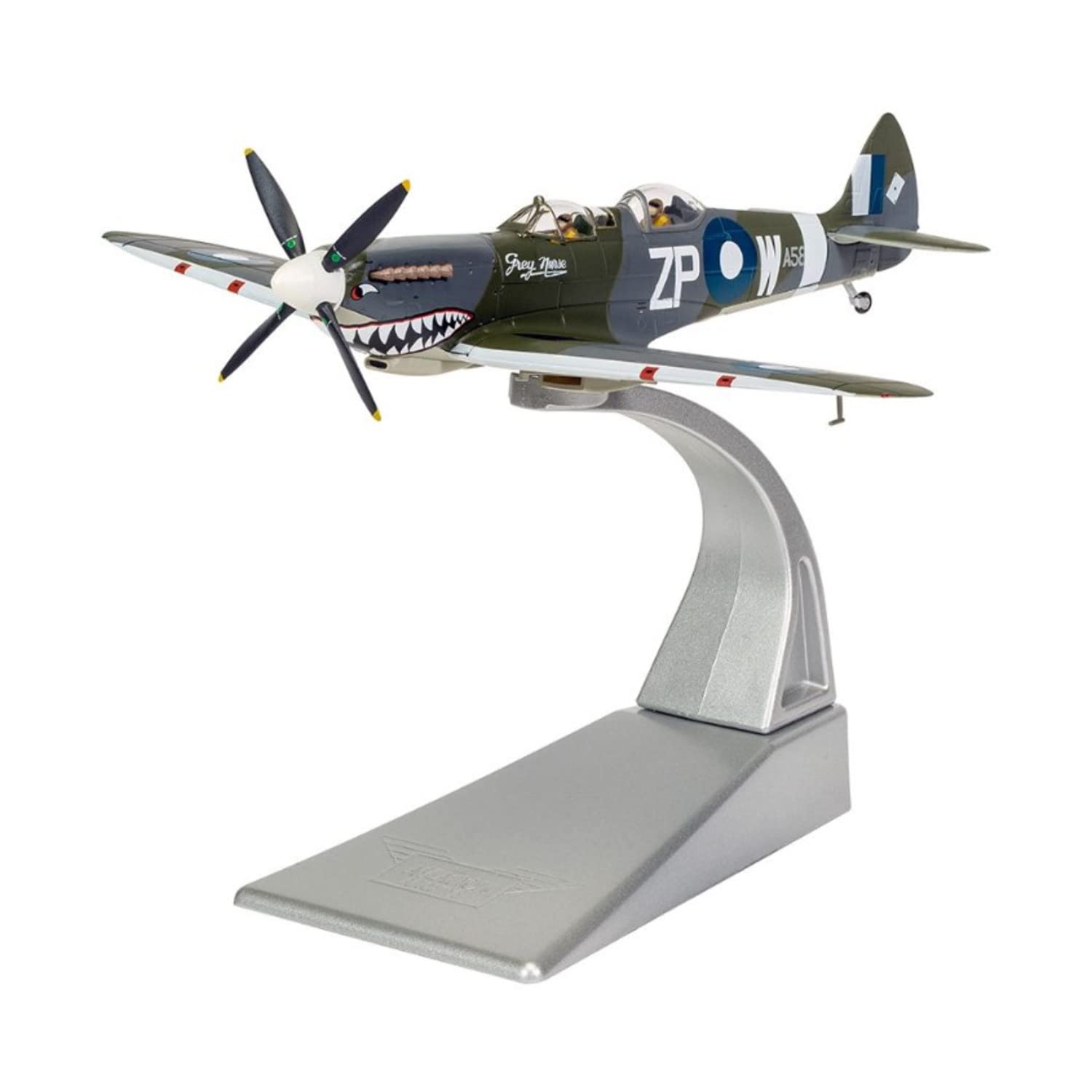 Corgi Aeronaves, Supermarine Spitfire T.9 TE308 (G-AWGB) Terminado como A58-606 'Grey Nurse' Sharkmouth, operado por Biggin Hill Heritage Hangar, Color (AA29201