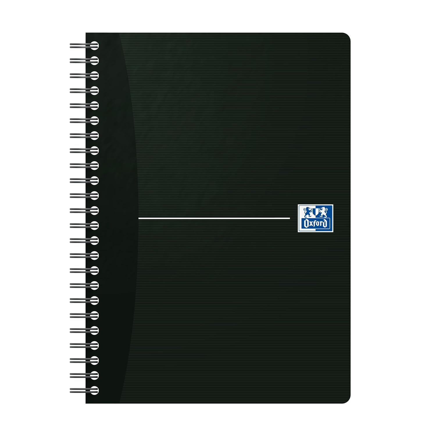 Oxford Spiral Notebook A5, Squared, 180 Pages, Smart Black/Black, Pack of 5