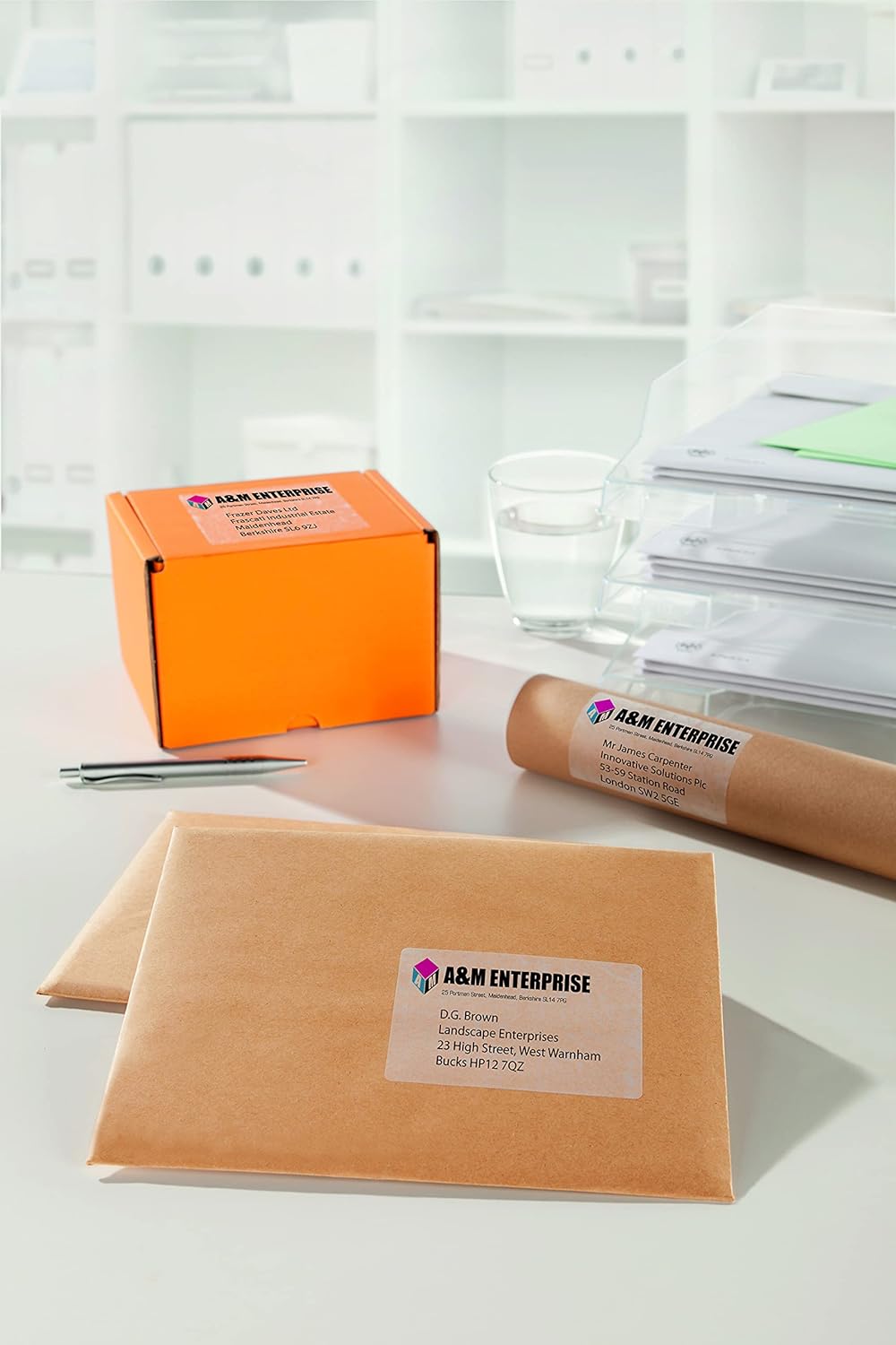 Avery J8 Mini Labels 55 x 12.7 Transparent