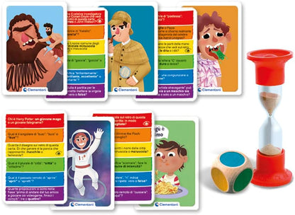 Clementoni-Sapientino più Cabeza Juego Educativo 6 Años, Quiz, Flashcards Italiano-Made in Italy, Color, M (16439)