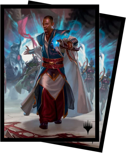 Ultra PRO - March of The Machine 100ct Deck Protector Sleeves ft. Teferi Akosa of Zhalfir for Magic: The Gathering, Protect & Store Collectible Trading Cards & Gaming Cards, Prevent Card Damage