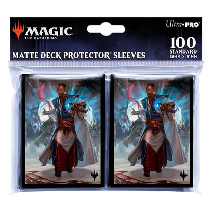 Ultra PRO - March of The Machine 100ct Deck Protector Sleeves ft. Teferi Akosa of Zhalfir for Magic: The Gathering, Protect & Store Collectible Trading Cards & Gaming Cards, Prevent Card Damage