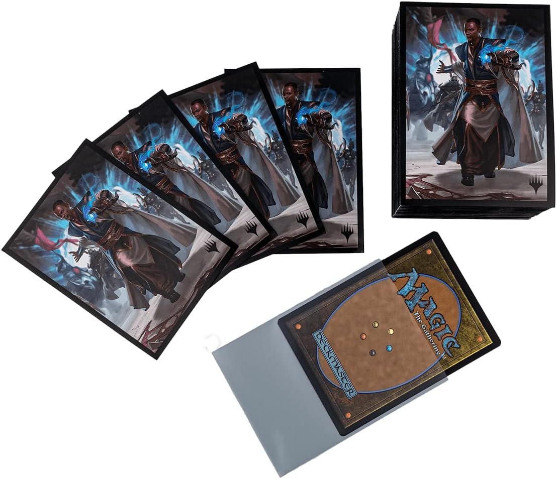 Ultra PRO - March of The Machine 100ct Deck Protector Sleeves ft. Teferi Akosa of Zhalfir for Magic: The Gathering, Protect & Store Collectible Trading Cards & Gaming Cards, Prevent Card Damage
