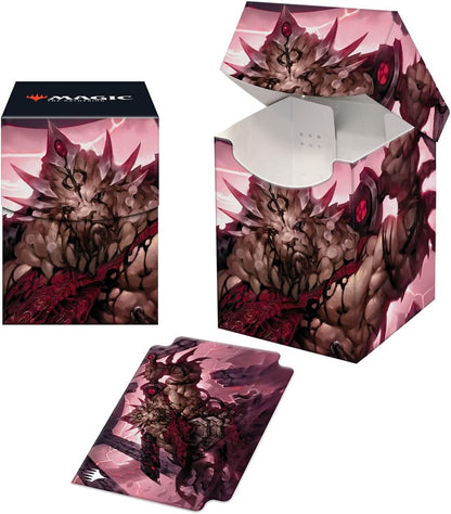 Ultra Pro - March of the Machine 100+ Deck Box ft. Brimaz, Blight of Oreskos for MTG, Store & Protect Gaming Cards, Valuable Trading Cards, Self Locking Lid, Store 100 Double Sleeved Cards