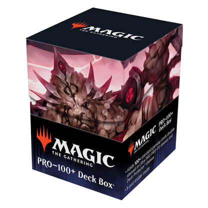 Ultra Pro - March of the Machine 100+ Deck Box ft. Brimaz, Blight of Oreskos for MTG, Store & Protect Gaming Cards, Valuable Trading Cards, Self Locking Lid, Store 100 Double Sleeved Cards