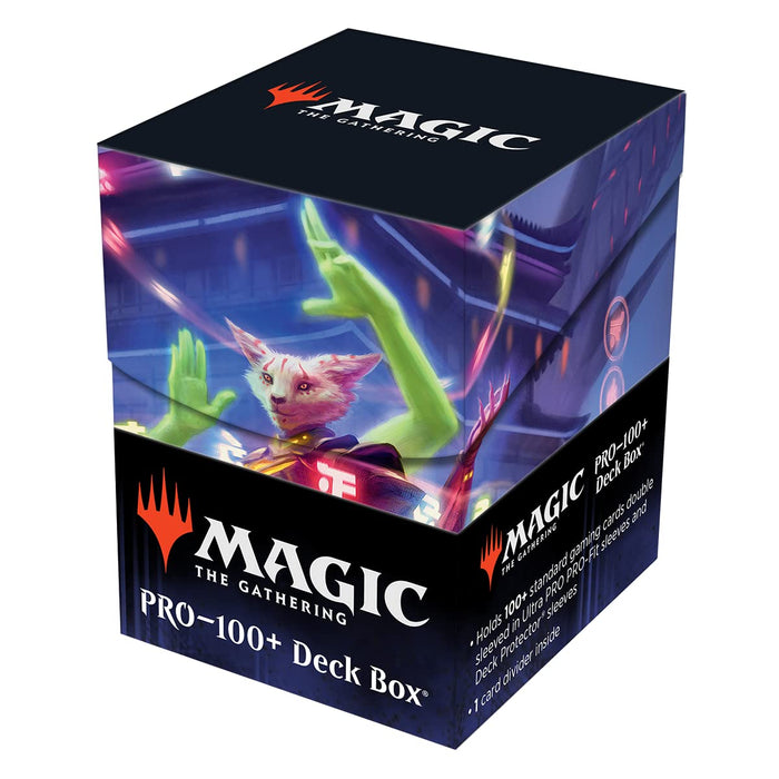 Ultra Pro - March of the Machine 100+ Deck Box ft. Bright-Palm, Soul Awakener for MTG, Store & Protect Gaming Cards, Valuable Trading Cards, Self Locking Lid, Store 100 Double Sleeved Cards
