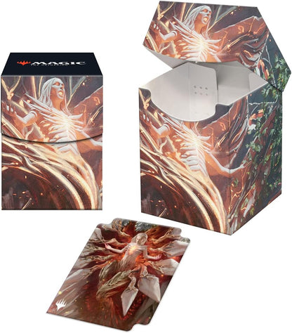 Ultra Pro - March of the Machine 100+ Deck Box ft. Wrenn and Realmbreaker for MTG, Store & Protect Gaming Cards, Valuable Trading Cards, Self Locking Lid, Store 100 Double Sleeved Cards