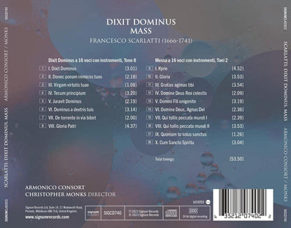 Francesco Scarlatti: Dixit Dominus/Mass