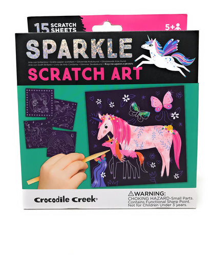 Crocodile Creek - Sparkle Scratch Art/Unicorn Notizbücher und Bücher zum Ausmalen, mehrfarbig, einfarbig (3875352