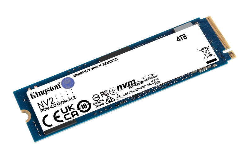 Kingston NV2 NVMe PCIe 4.0 Internal SSD 4TB M.2 2280 - SNV2S/4000G