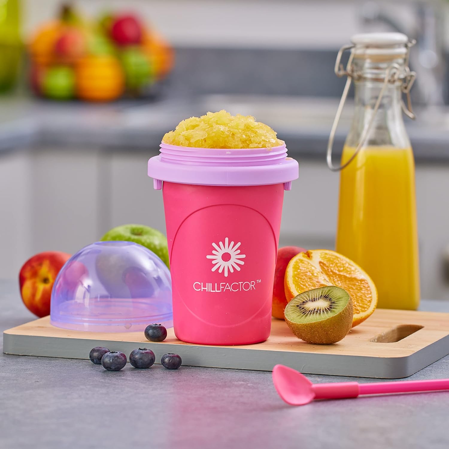 Character Options 07953 ChillFactor Berry Burst-Reusable, Homemade Squeeze Cup slushy Maker Kitchen Toys