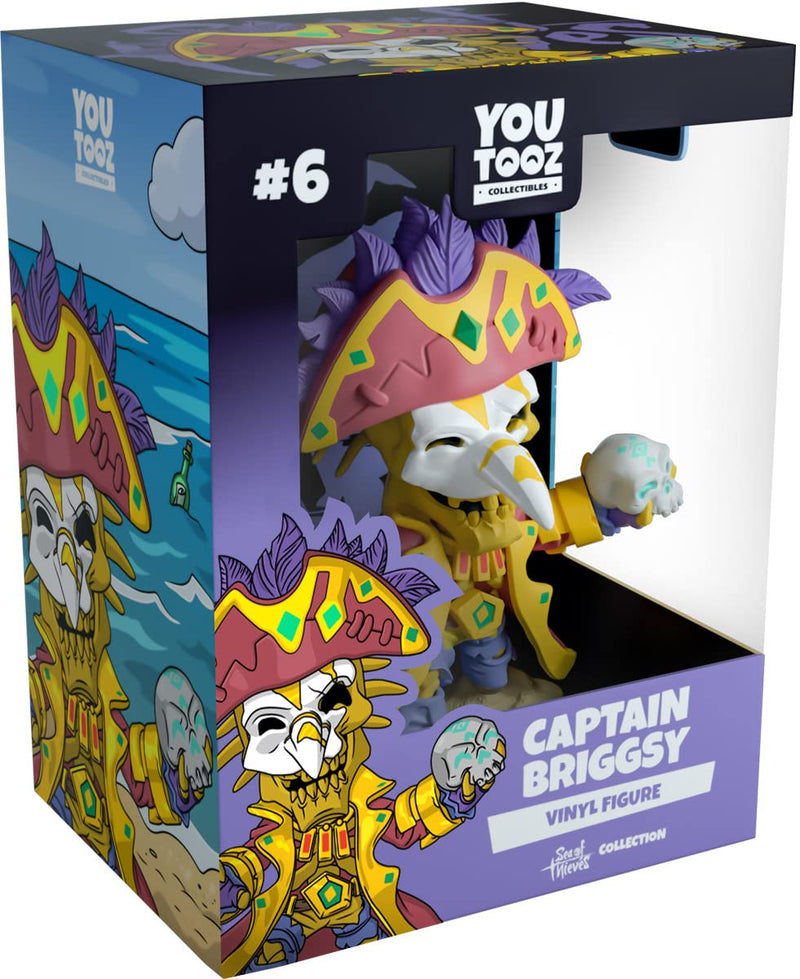 Youtooz Captain Briggsy 4.6" Vinyl Figure, High Detailed Collectible by Youtooz Sea of Thieves Collection, Gold