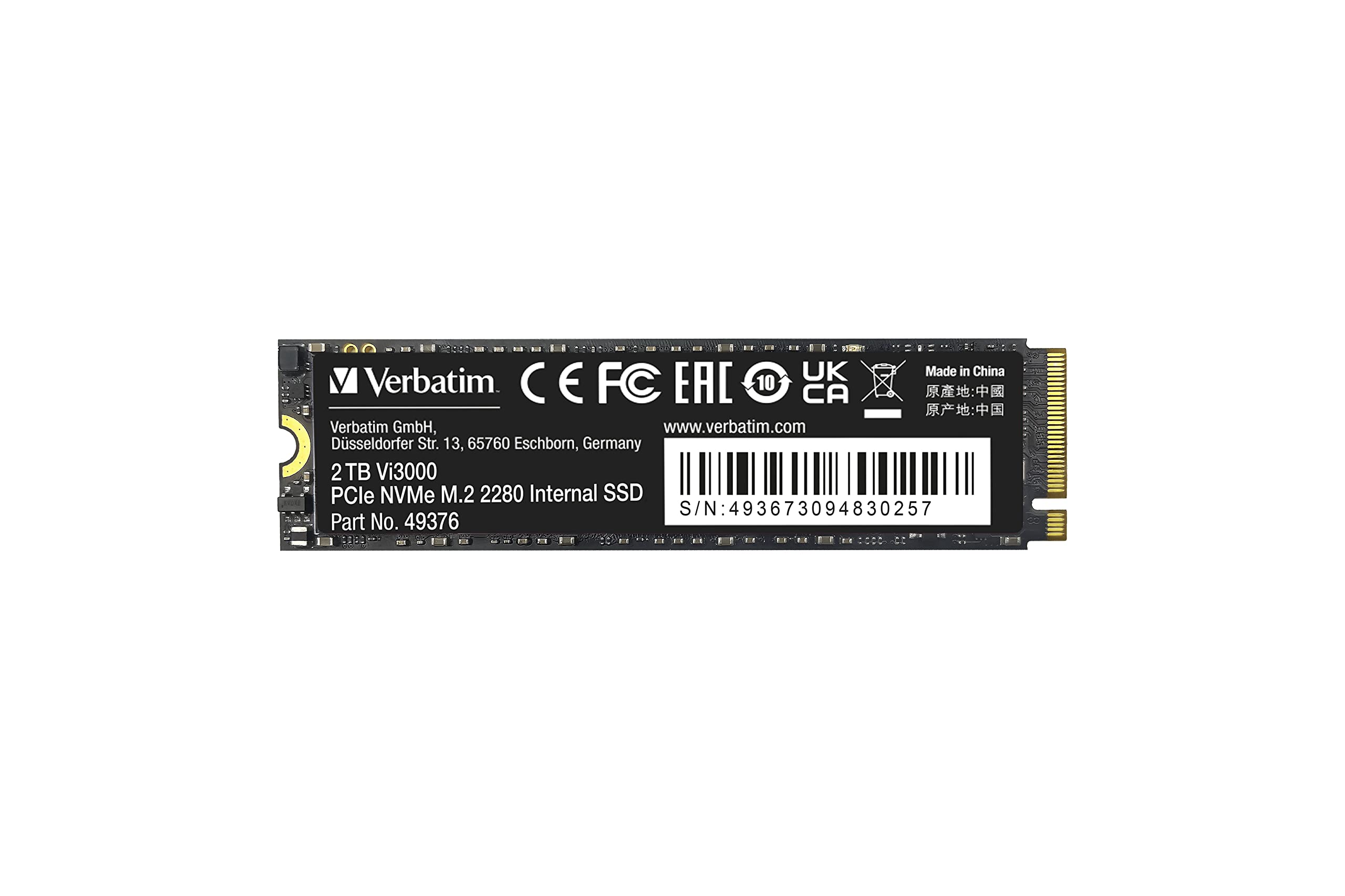 Verbatim Vi3000 PCIe NVMe M.2 SSD 2TB Vi3000 2 TB