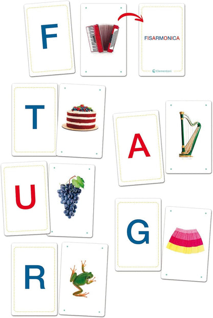 Clementoni - Sapientino Cards-Tactile Numbers-Educational Game 3 Years, Montessori Flashcards-Made in Italy, Italian Color, 16436